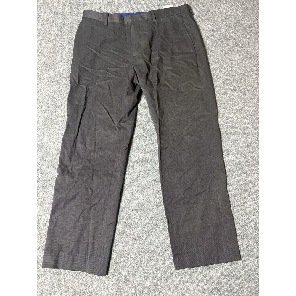 Banana Republic Chino Pants Mens 33x26 Gray Striped Modern Slim Fit Non Iron